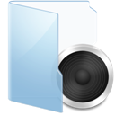 Audio - Blue - Folders icon
